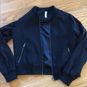 Mural smooth bomber jacket